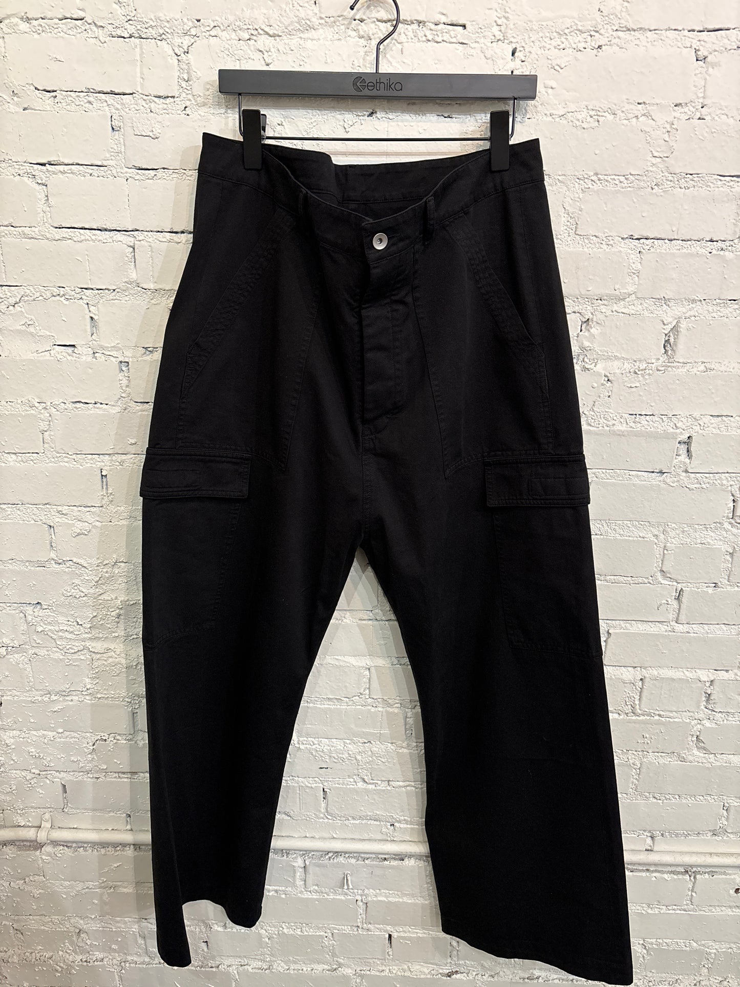 Rick Owens Black Cargos - L