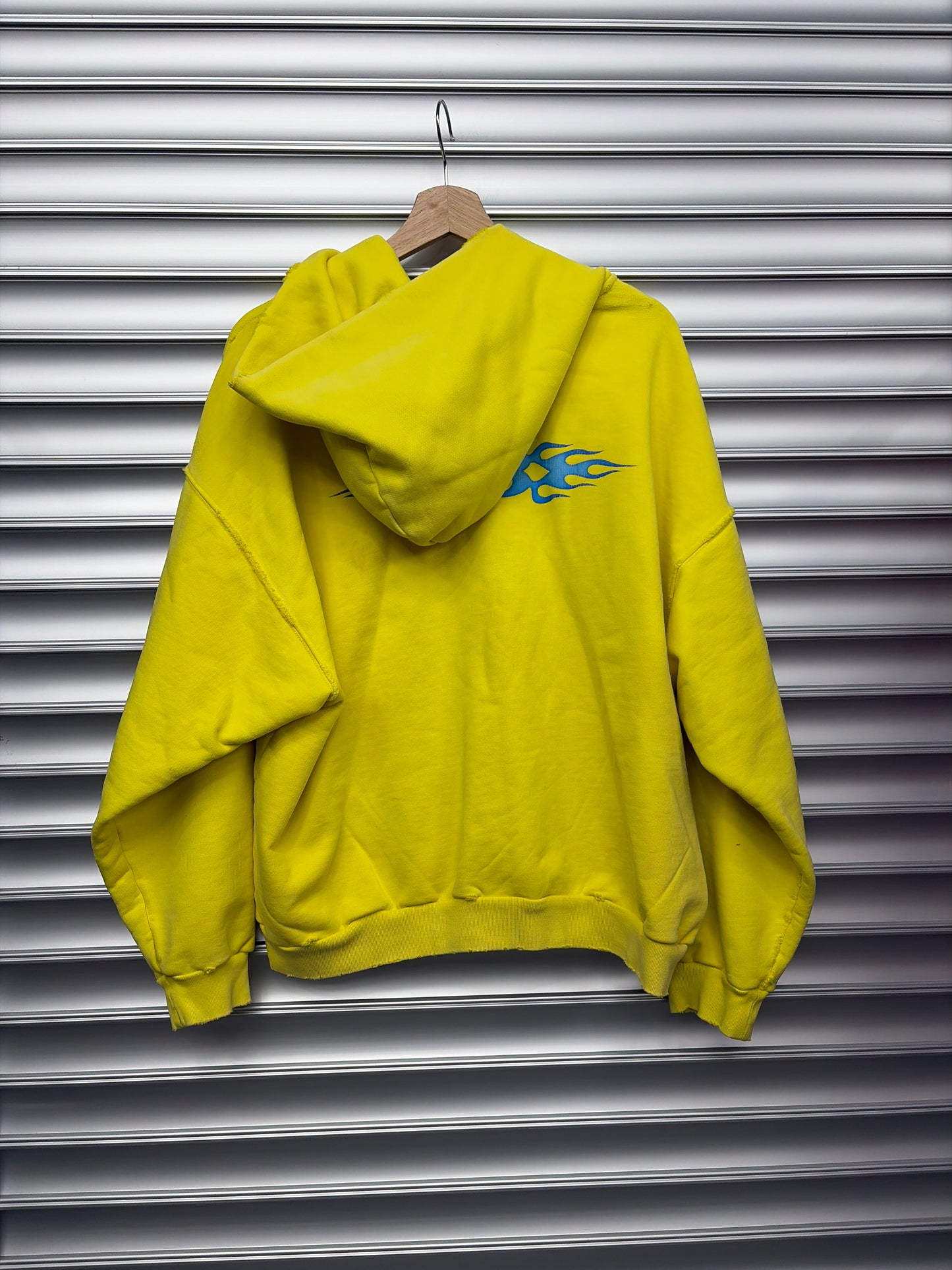 Balenciaga Flame Yellow Zip Up Hoodie - M