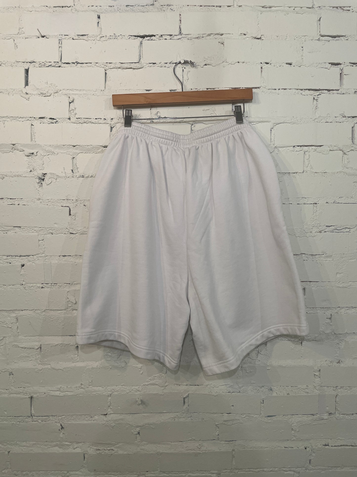 Balenciaga Logo Cream Shorts - XS