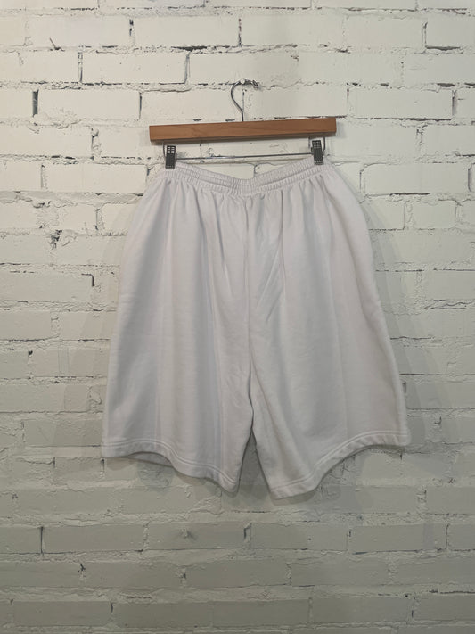 Balenciaga Logo Cream Shorts - XS