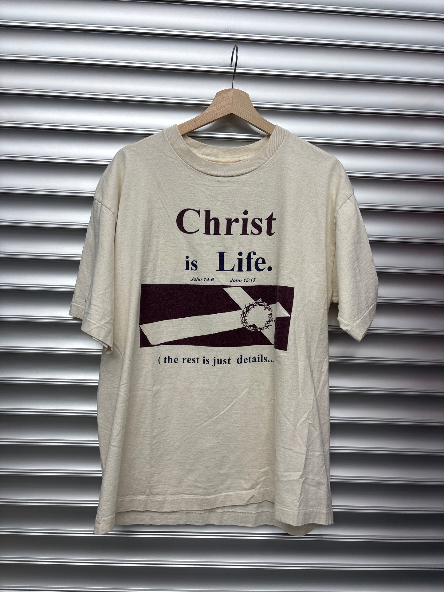 Vintage Christ Is Life Tee - XL