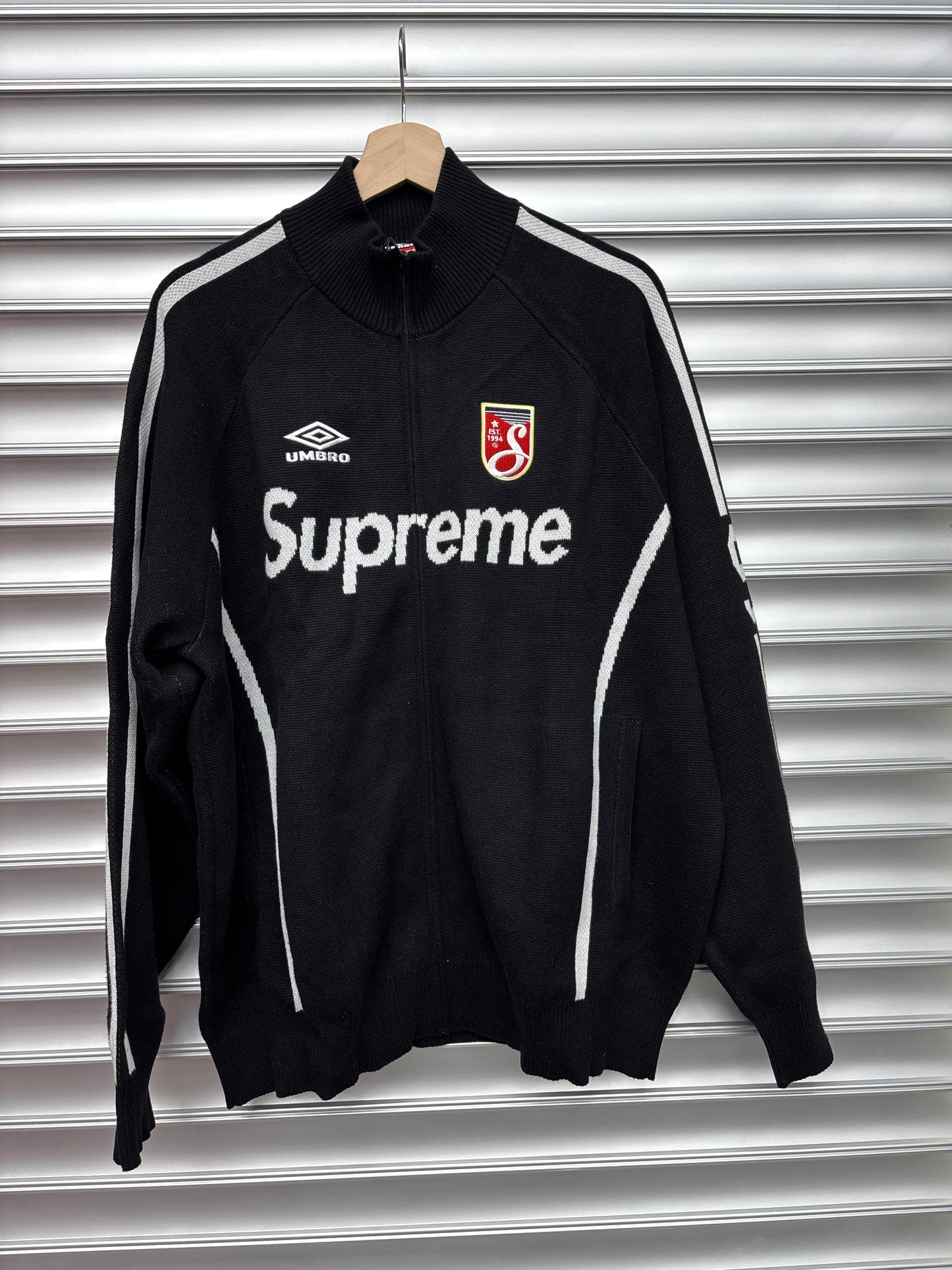 Supreme Umbro Black Zip Up - L