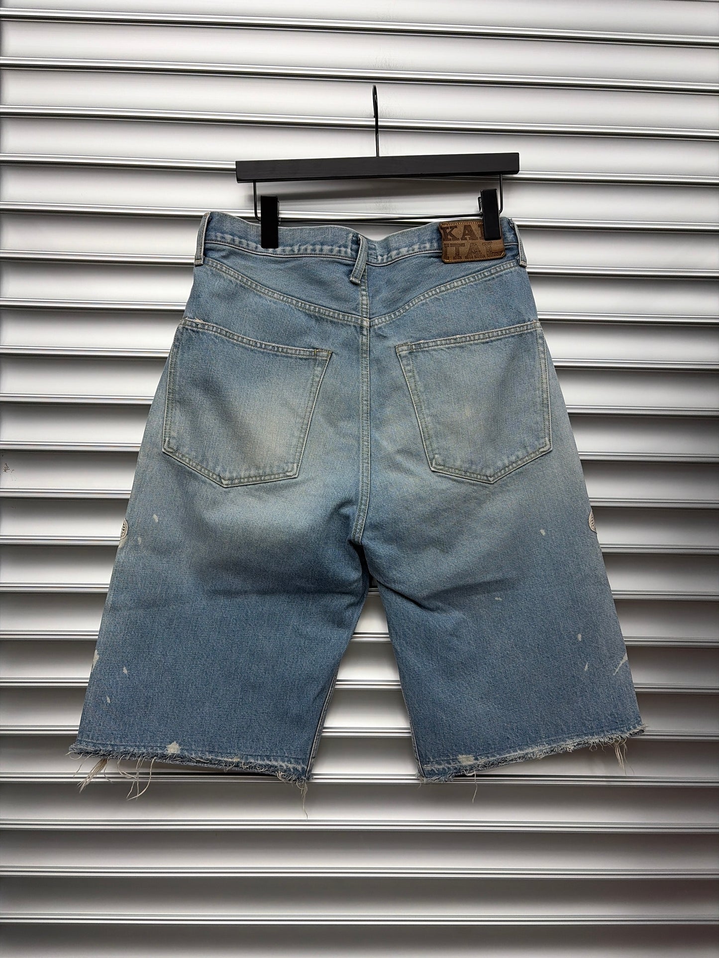 Kapital Light Wash Bone Shorts - 34