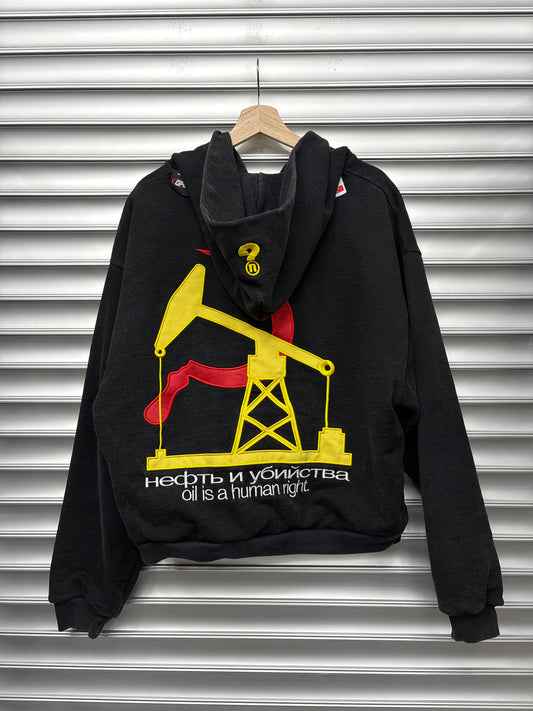 Murder FM Greedy Unit Multi Tag Zip Up Hoodie - L **