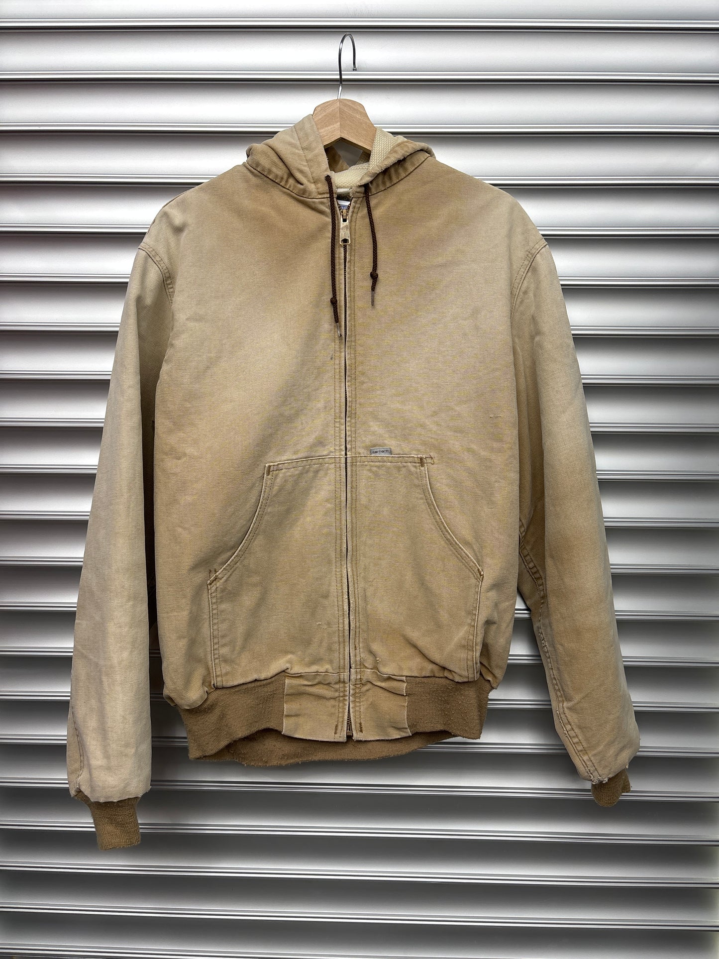 Vintage Tan Carhartt Hooded Jacket - M