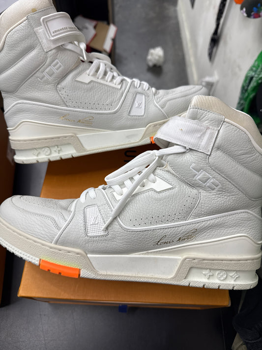 Louis Vuitton Trainer High White/Orange (U) - 12M