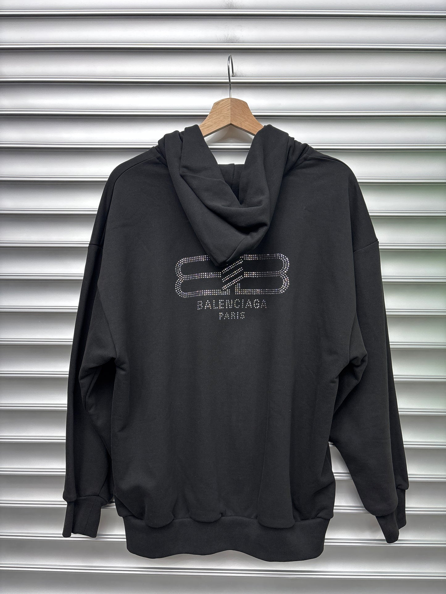 Balenciaga Rhinestone Zip Up Hoodie - S