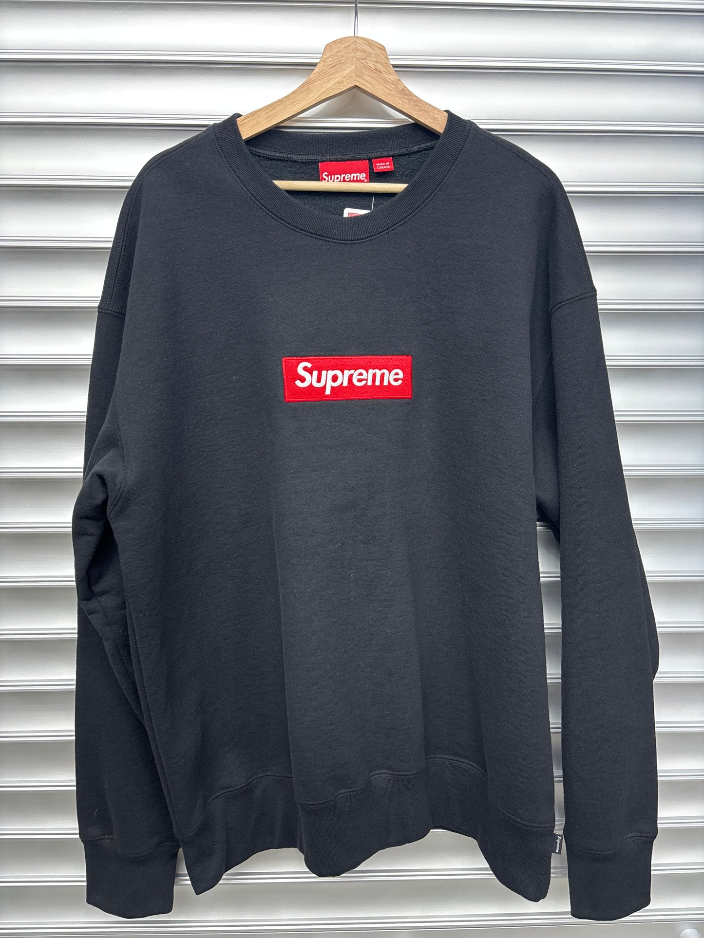 Black Supreme Box Logo Crewneck - XL