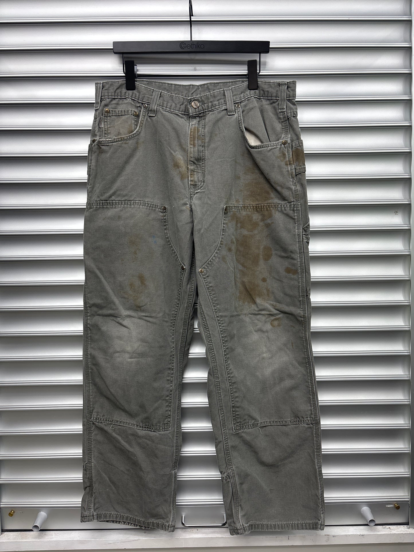 Vintage Carhartt Grey Distressed Pants - 38