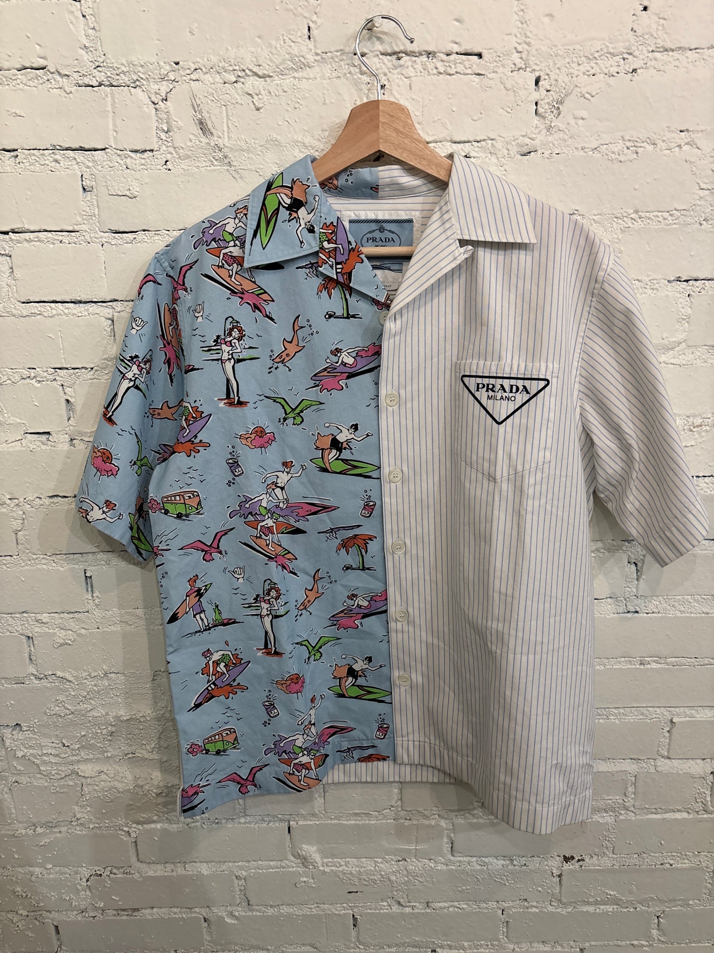 Prada Split Surf Bowling Shirt - S