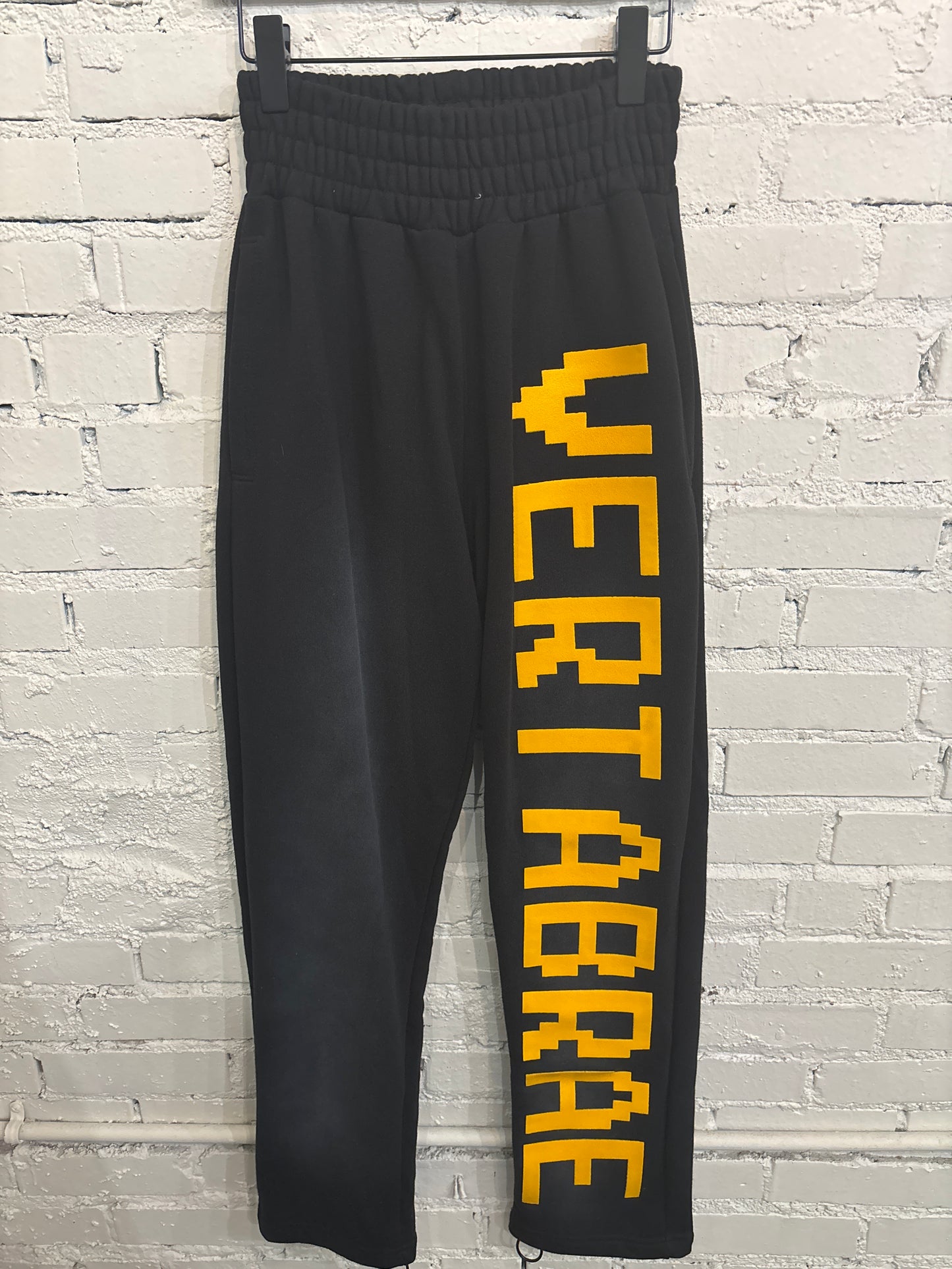 Black Yellow Vertabrae Sweatpants - M