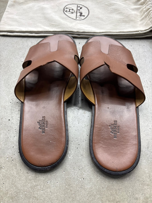 Hermes Brown Sandal - 42**
