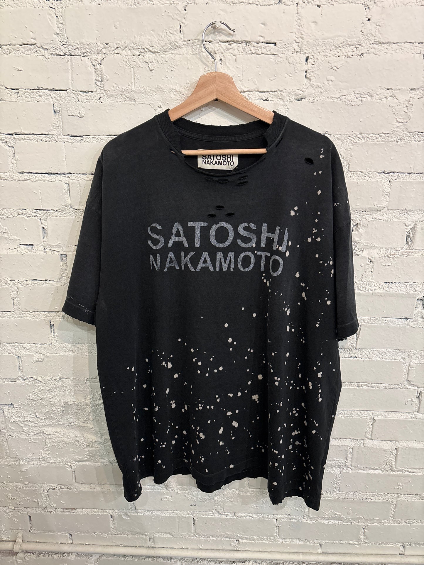 Satoshi Nakamoto Paint Splatter Tee - XL