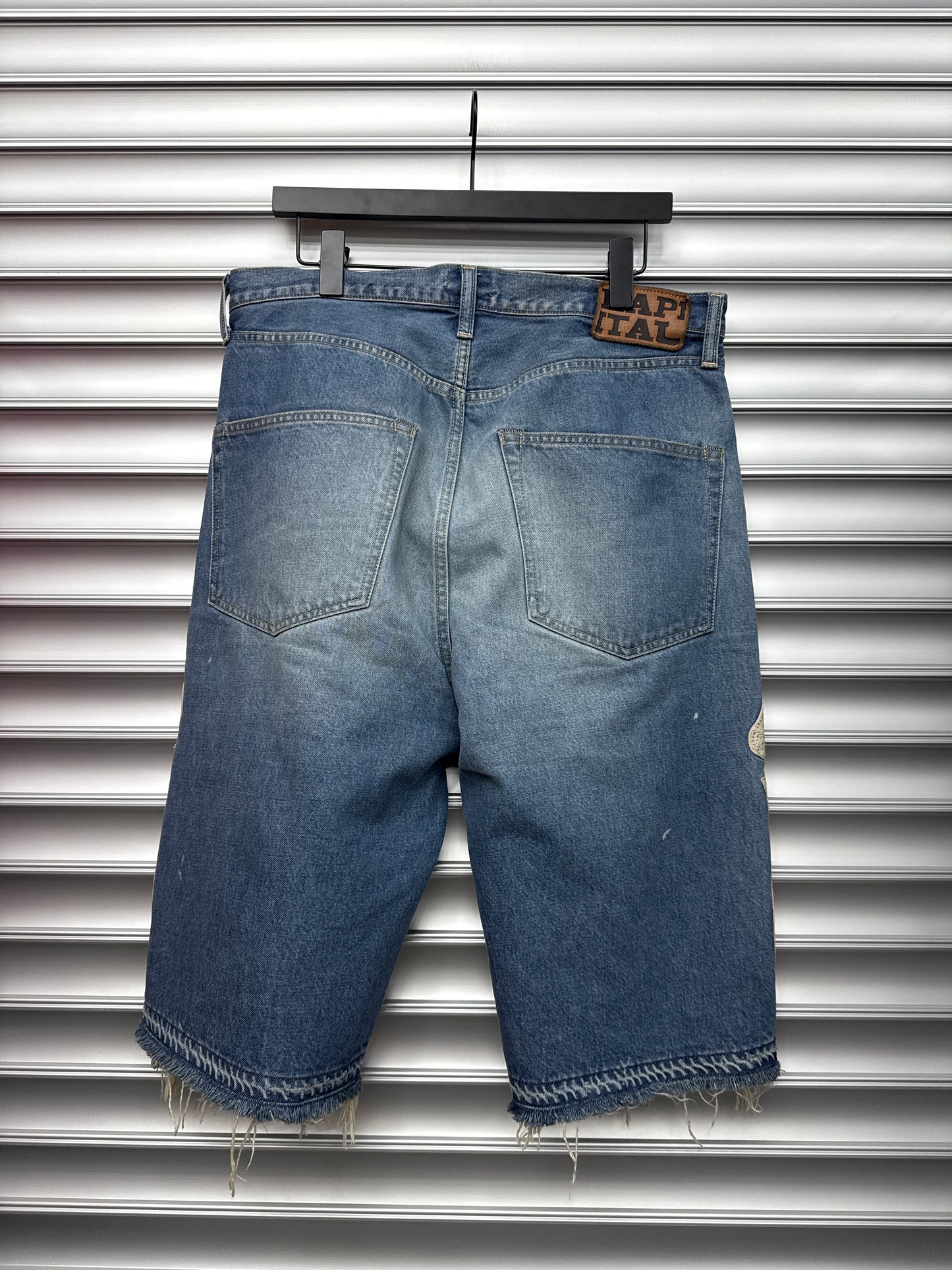 Kapital Light Wash Bone Shorts - 34