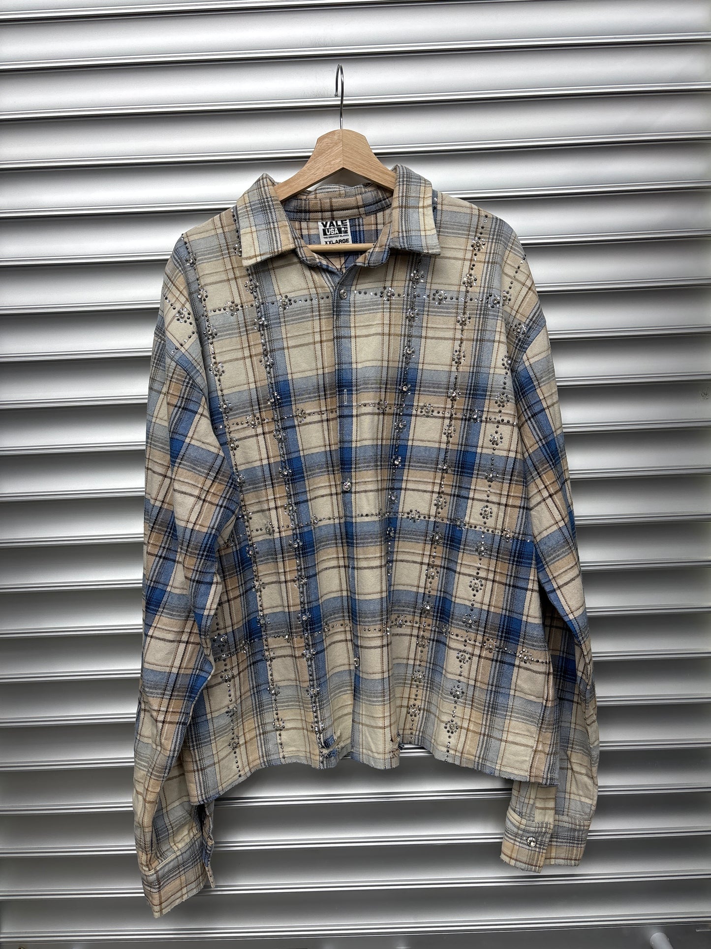Vale Blue & Cream Flannel - XXL