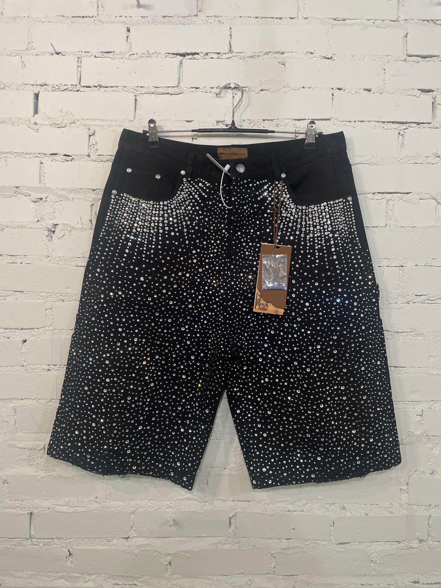 BORC Dazzling Denim Shorts Brown - L