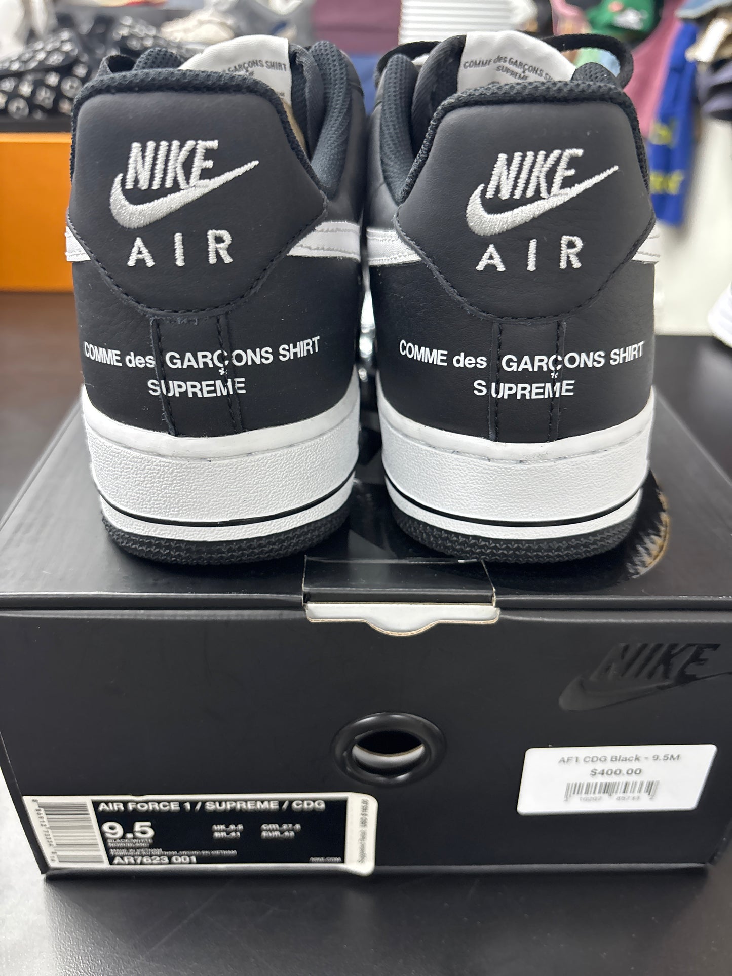 AF1 CDG Black - 9.5M