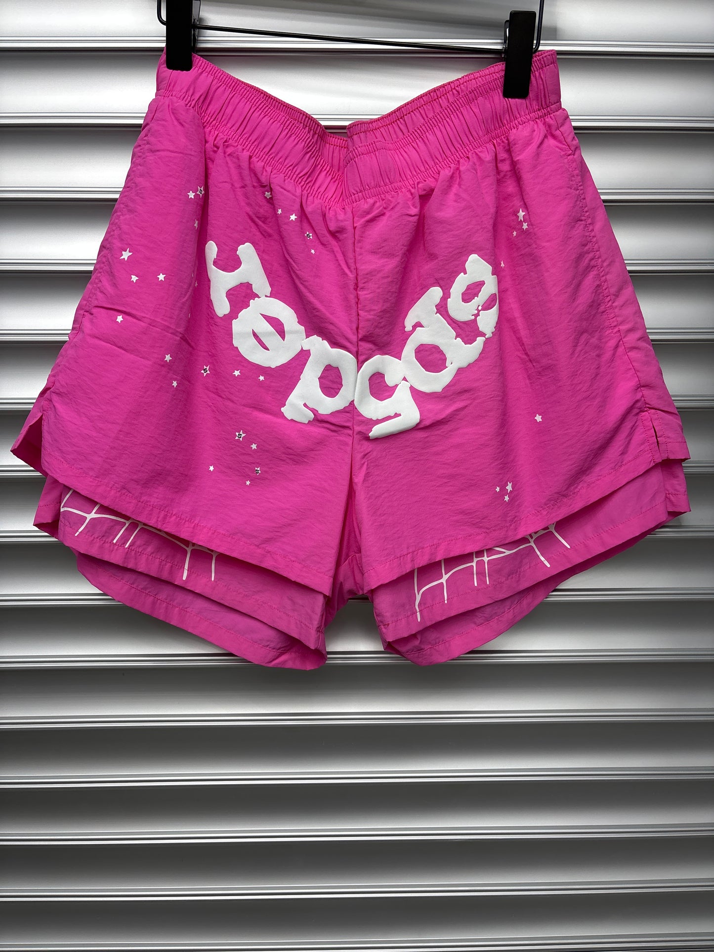 Brand New Pink Spider Shorts - L