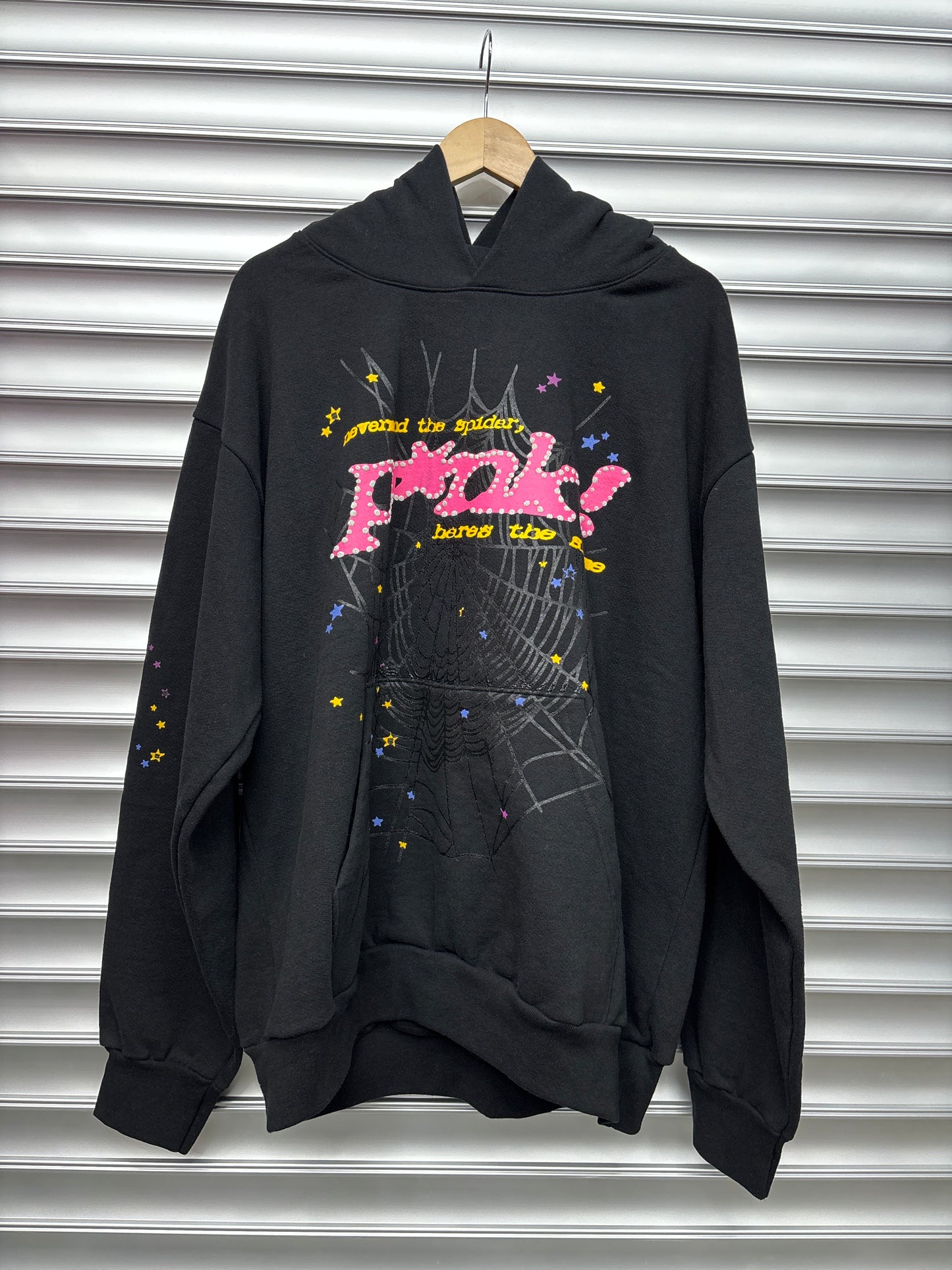 Spider Black/Pink Hoodie - XL
