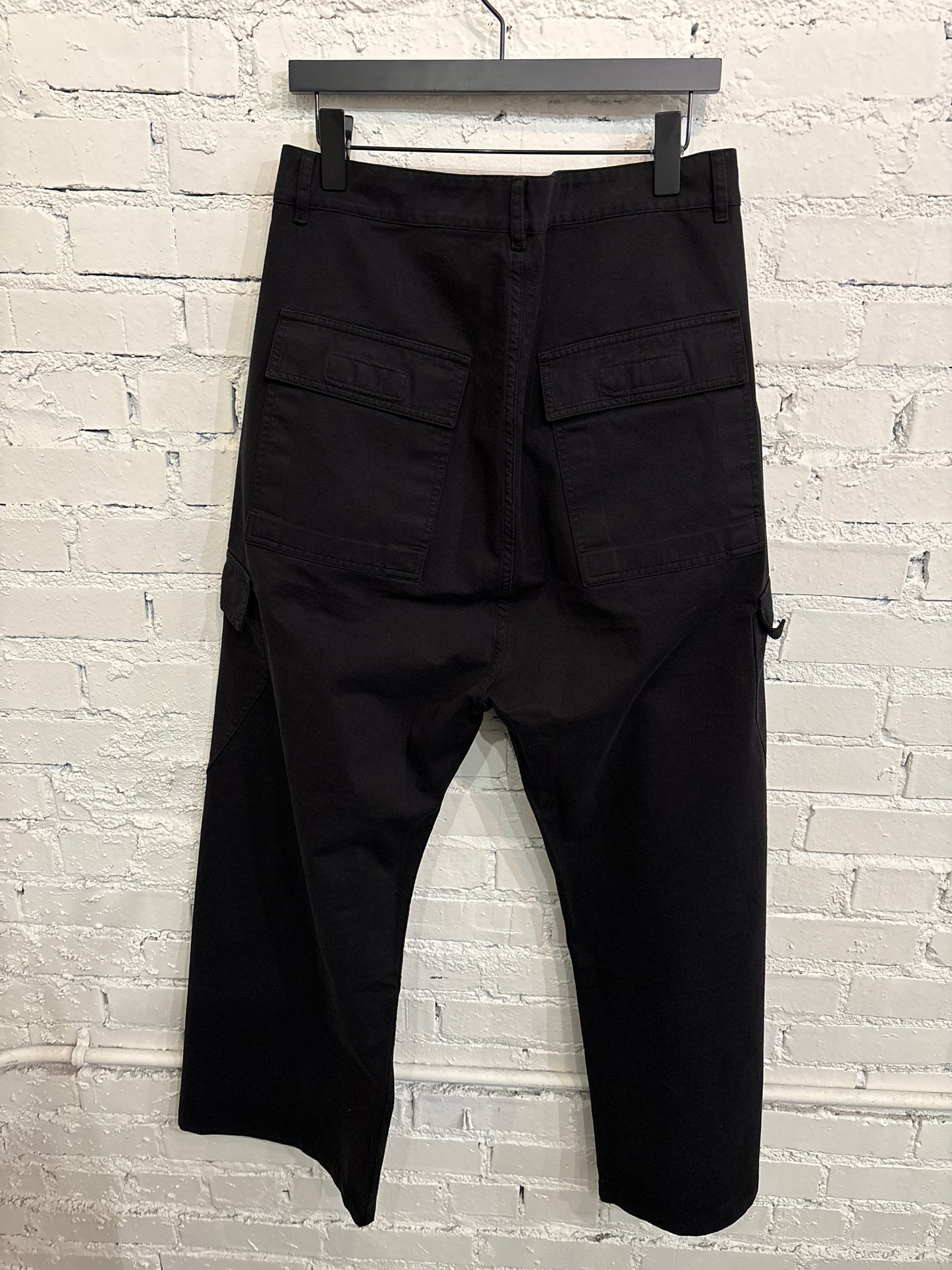 Rick Owens Black Cargos - L