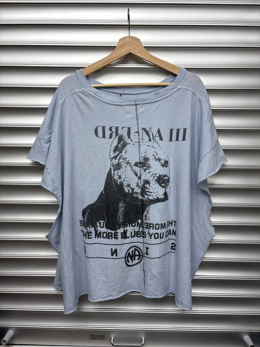 ERD Lightblue Oitbull Cutoff Shirt - XL**