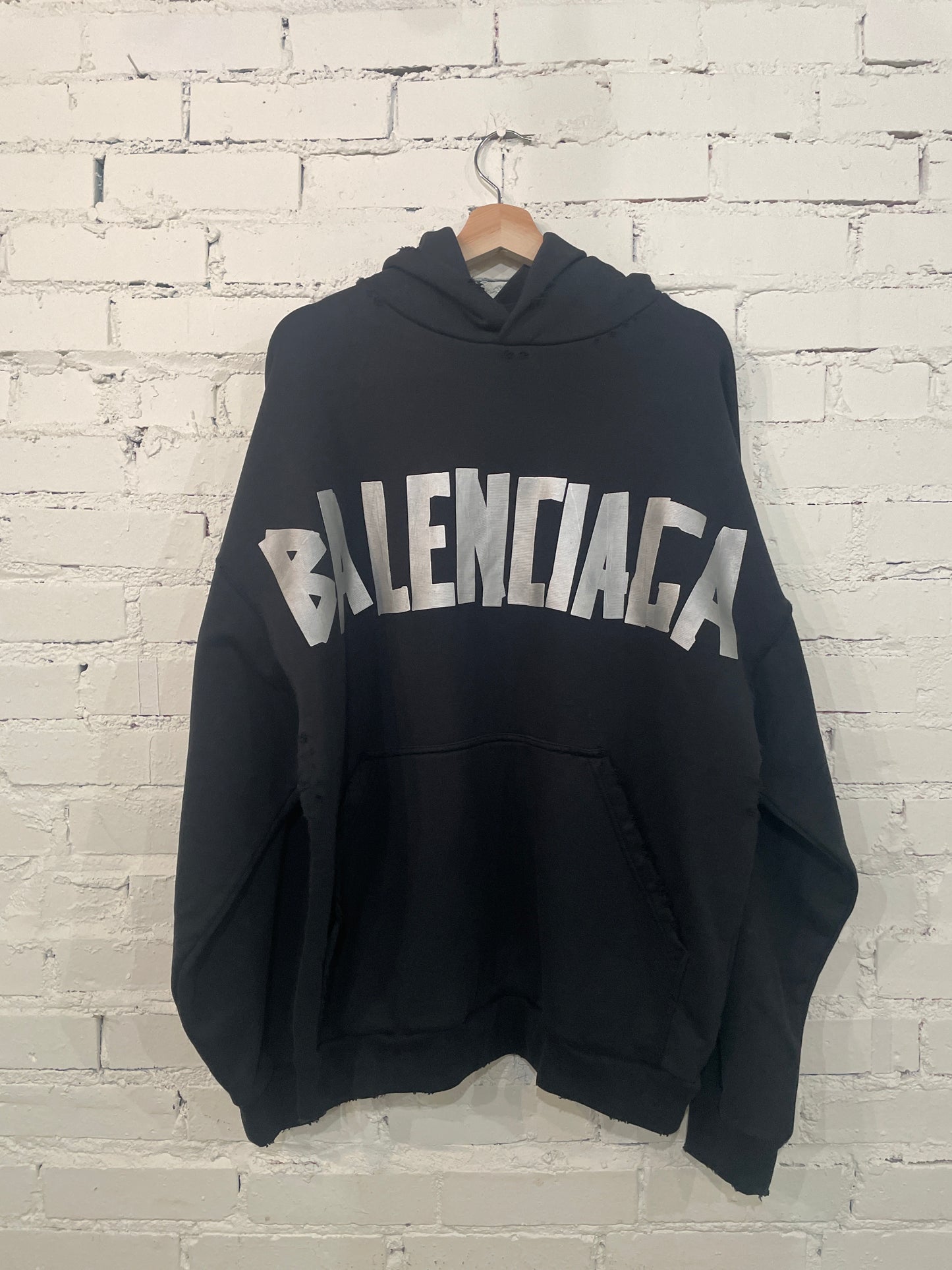 Balenciaga Silver Tape Hoodie - 1