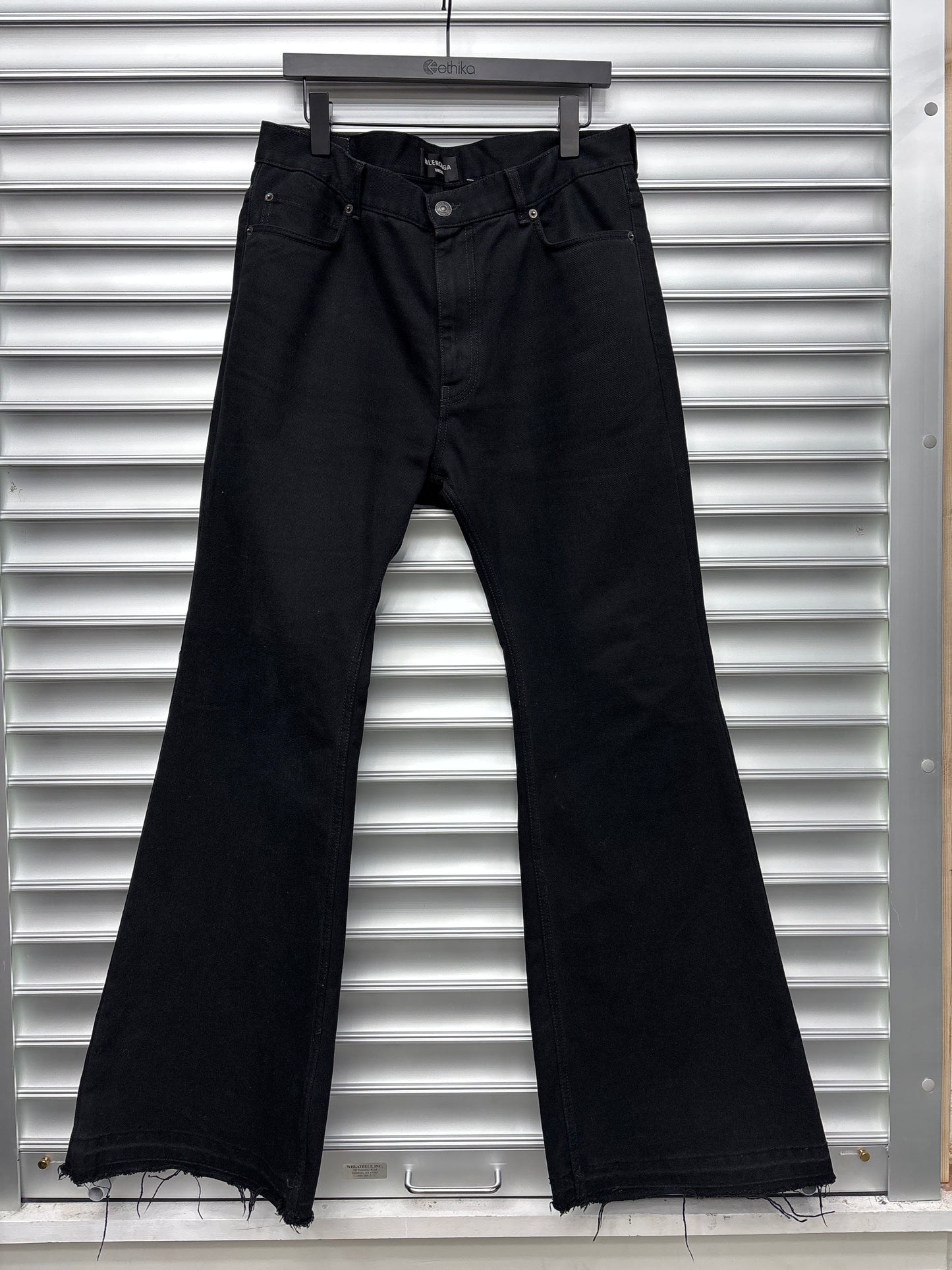 Balenciaga Black Flare Denim - L