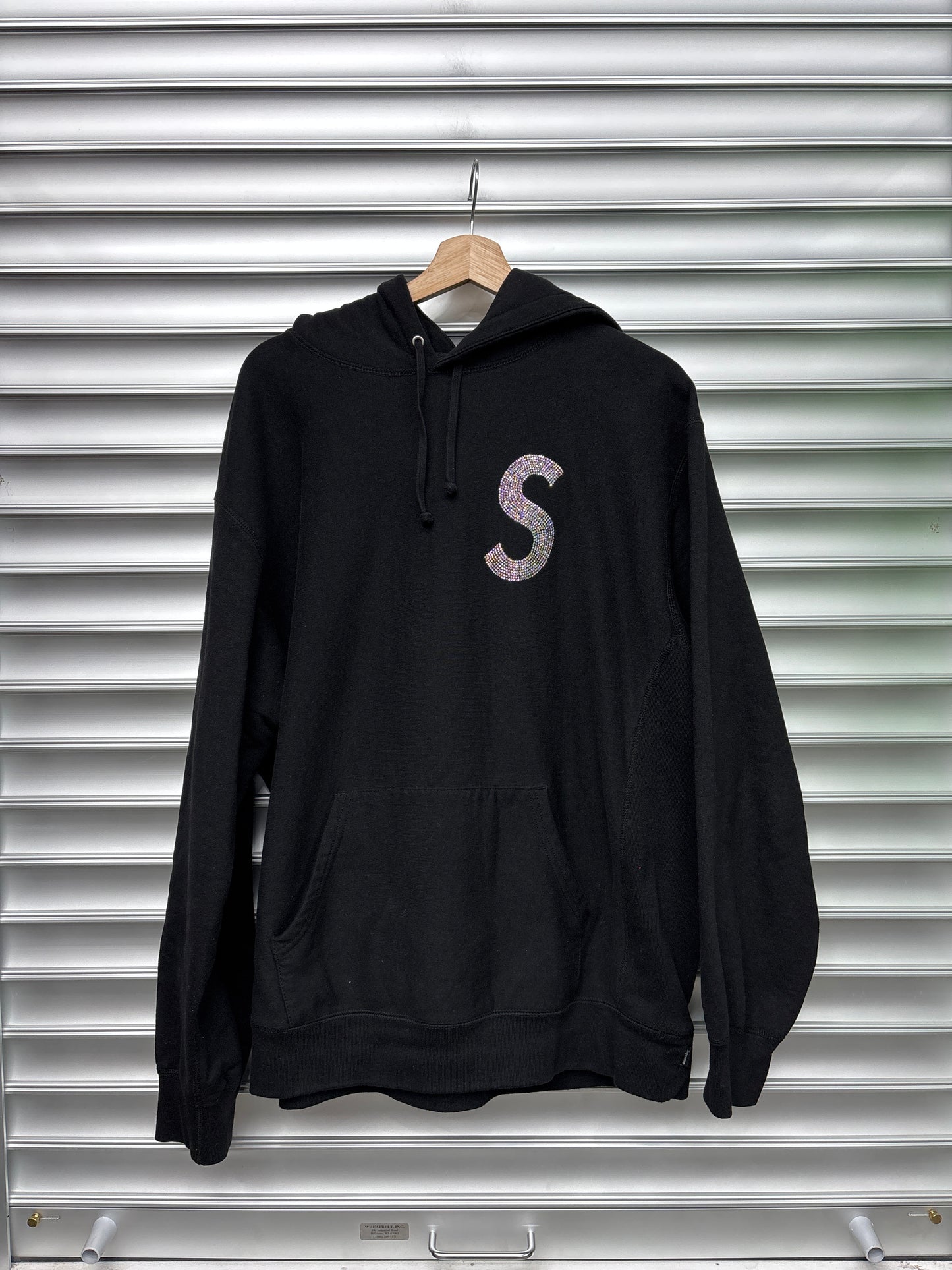 Supreme Swaroski Black Hoodie - L
