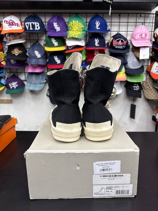 Rick Owen DRKSHDW High Top Black (U) - 43(10)