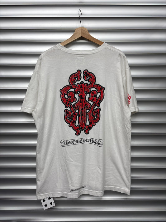 Chrome Hearts Red Cross Dagger Pocket Tee - XL