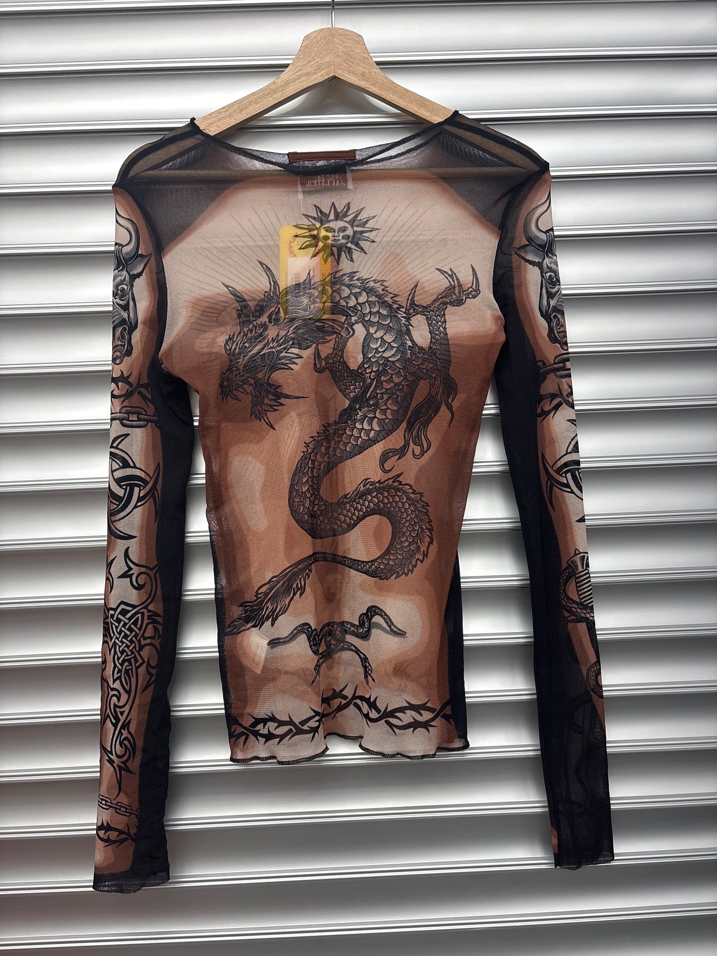 Jean Paul Gaultier Mesh Longsleeve Safe Sex - M