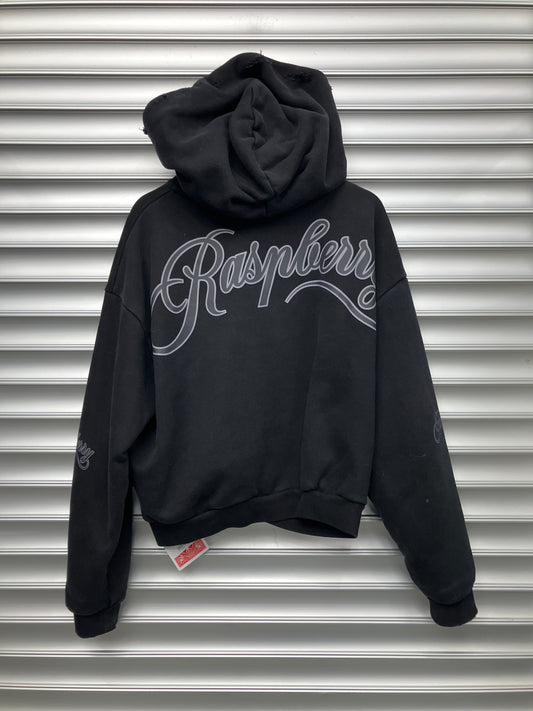 Raspberry Black Zip Up - XS