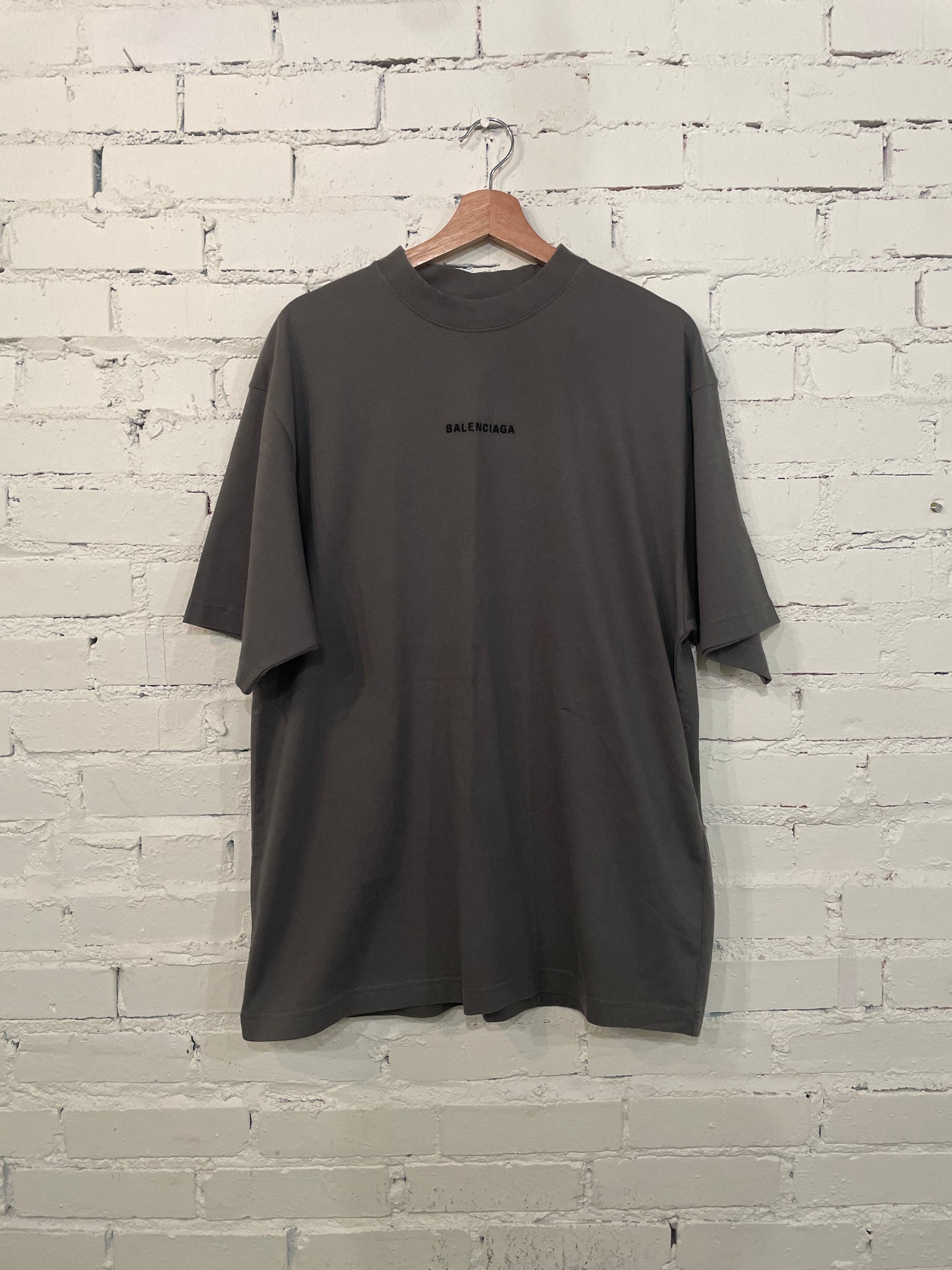 Balenciaga Grey Logo Tee - S