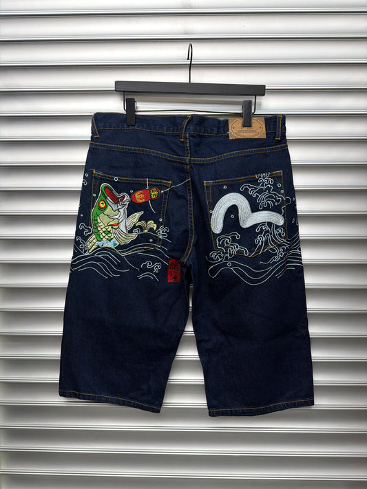 Evisu Fish Raw Shorts - 34