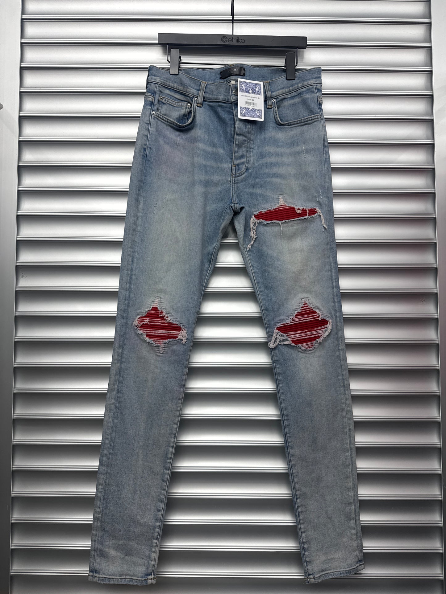 Amiri MX-1 Red Denim - 34