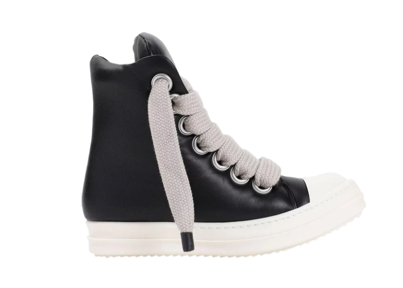 Rick Owens Jumbo Laced Padded High Black Milk