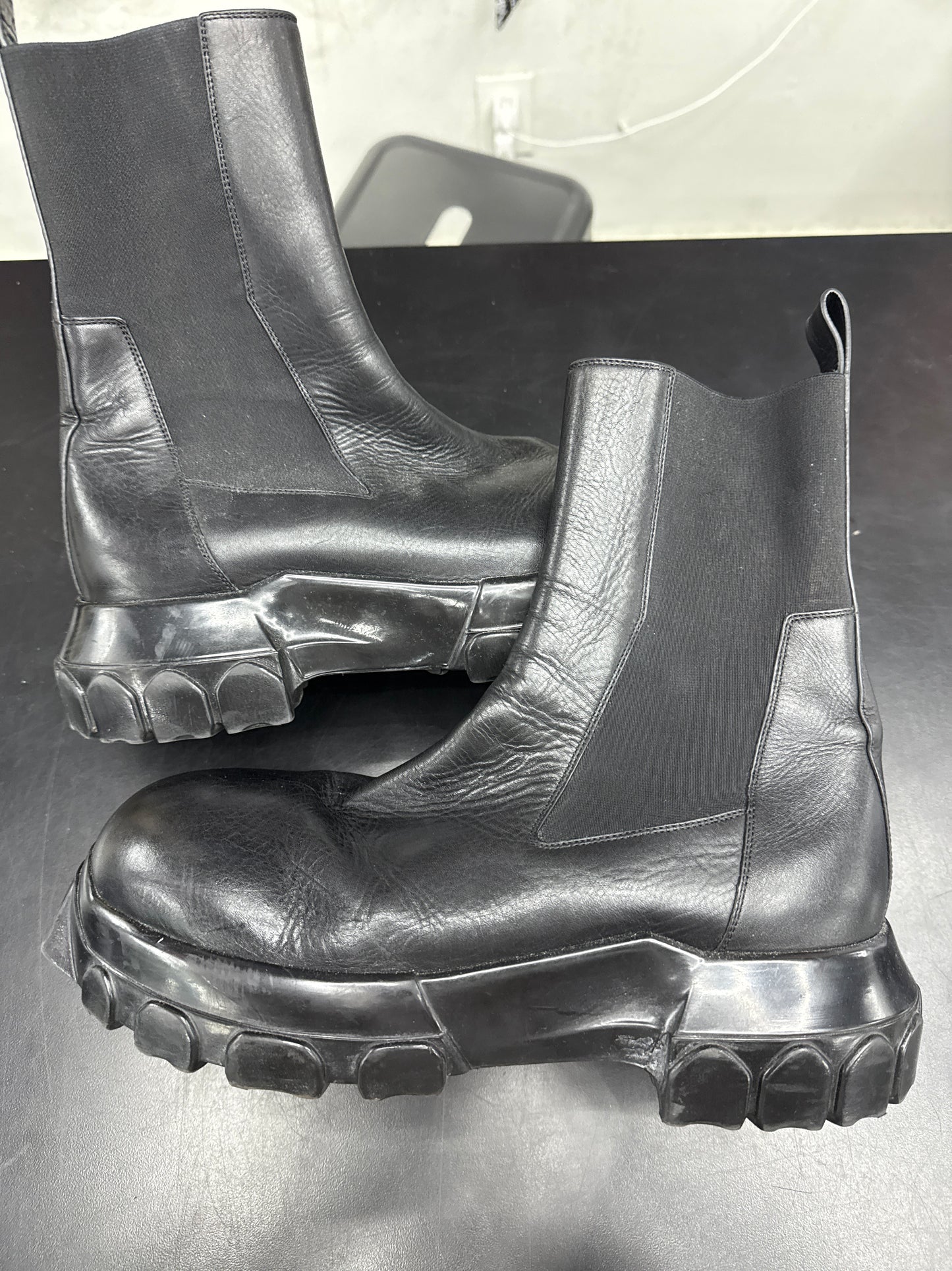 Rick Owen Bozo Tractor Boot Black (U) - 43(10) (NB)