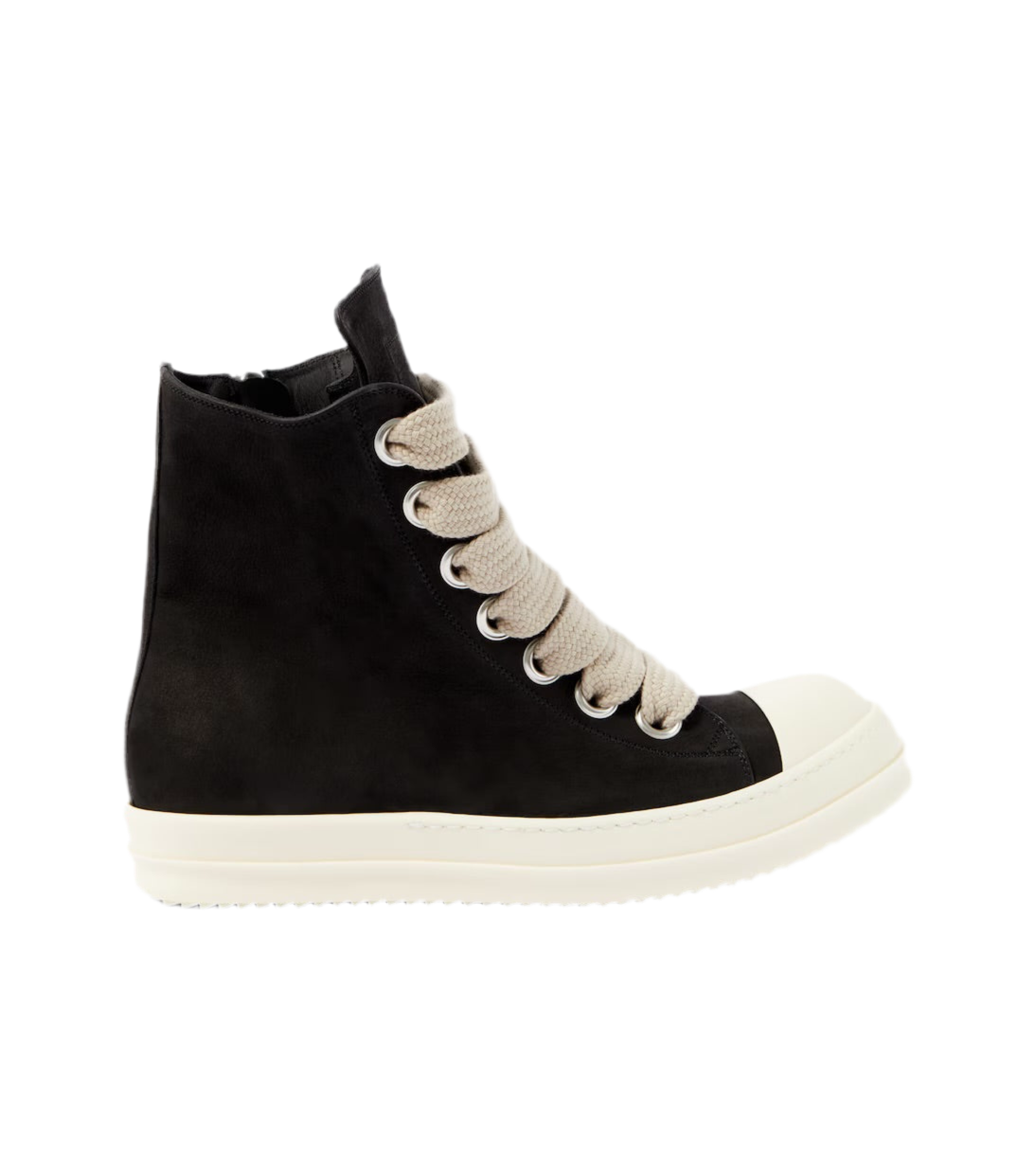 Rick Owen Suede Leather High Jumbo Lace Black