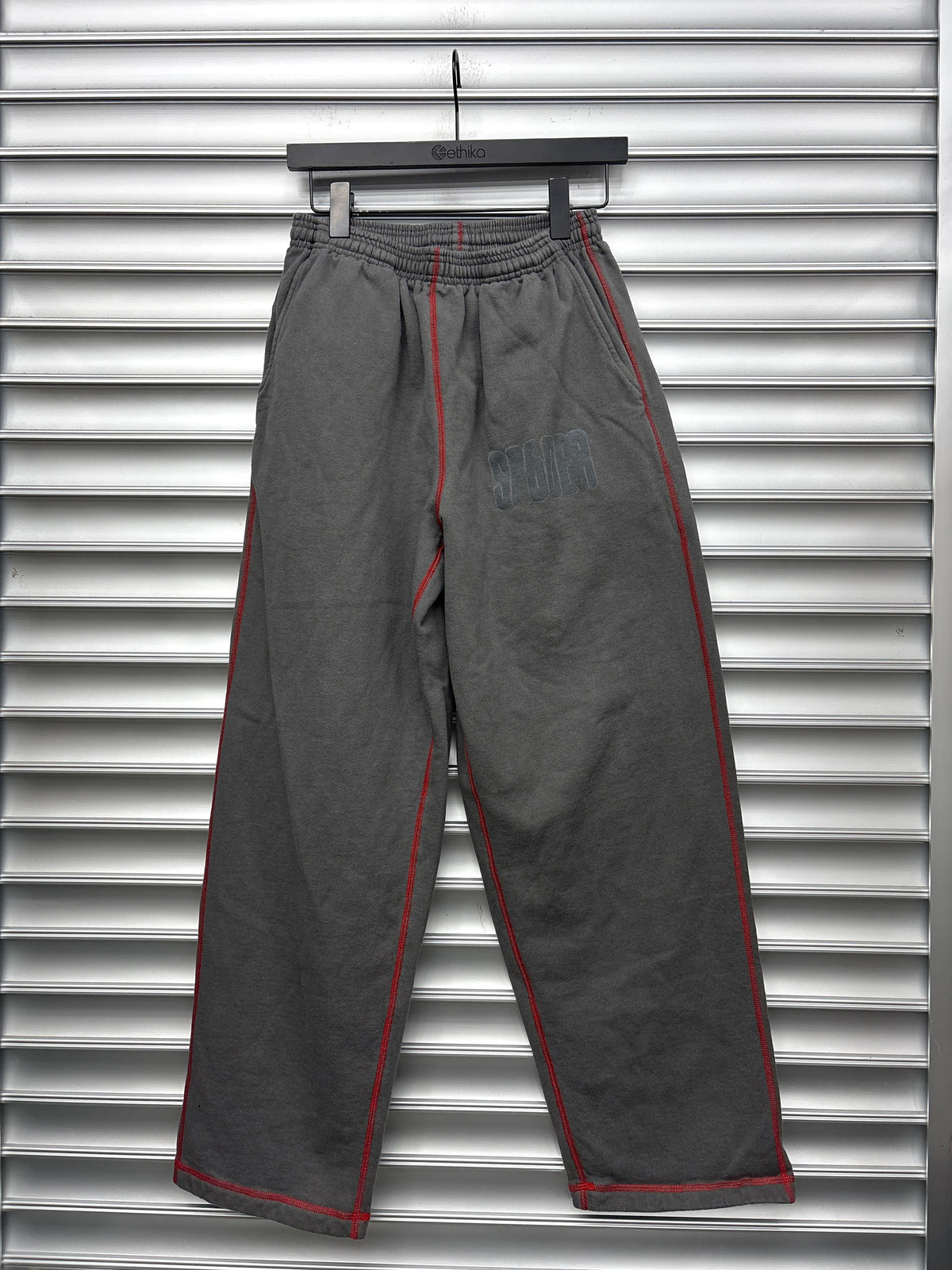 Spider Gray Seam Sweatpants - S**