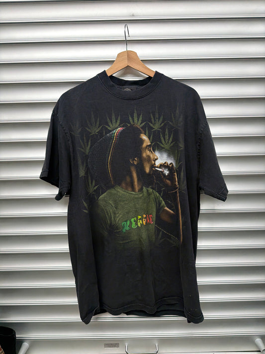 Vintage Bob Marley Weed Tee - XL