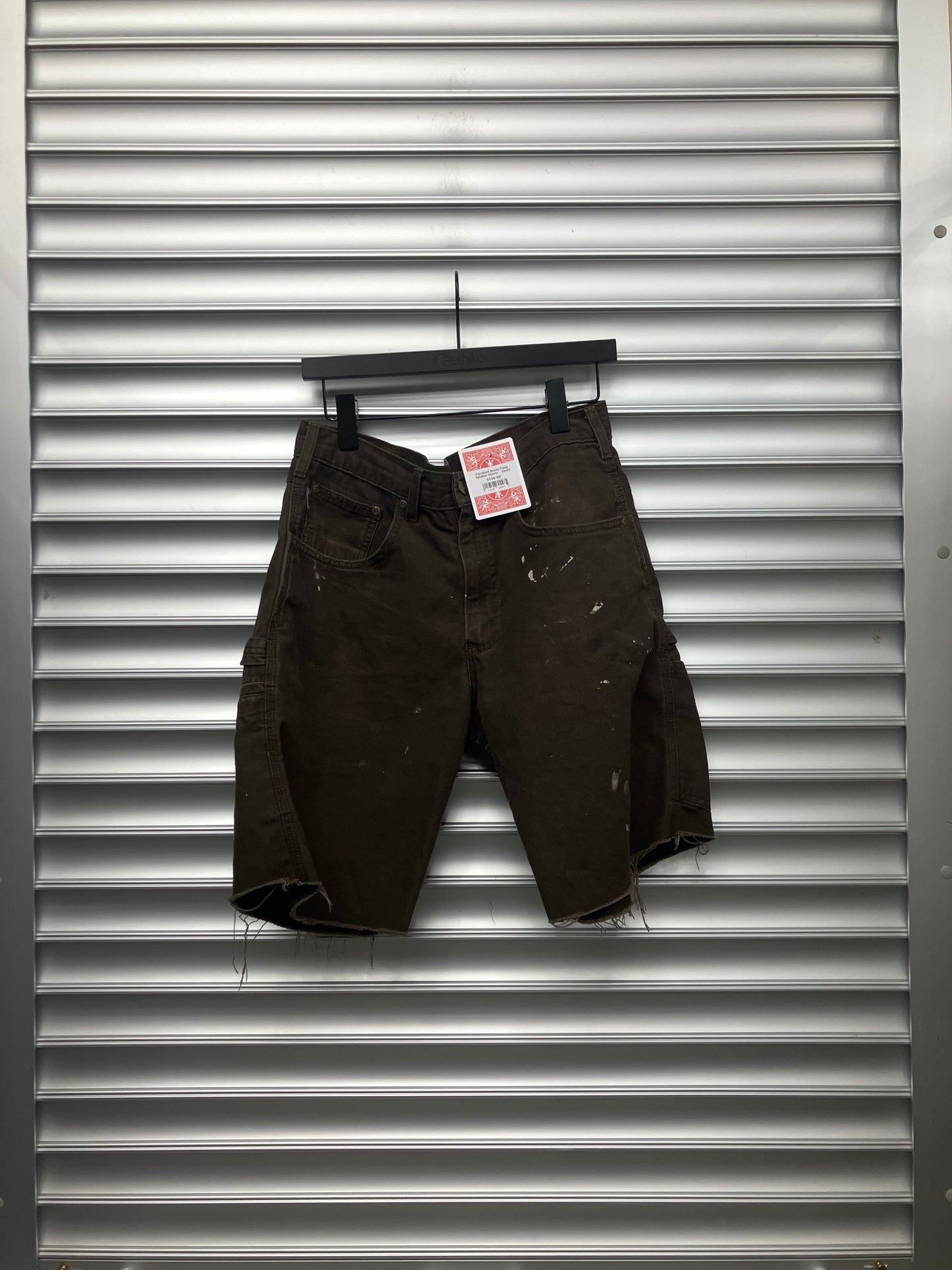Carahartt Brown Paint Splatter Shorts -  33x32