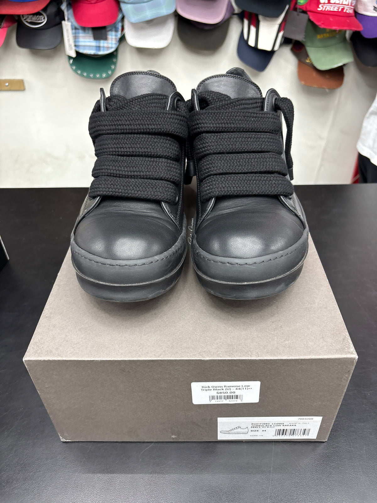 Rick Owen Ramone Low Triple Black (U) - 44(11)**