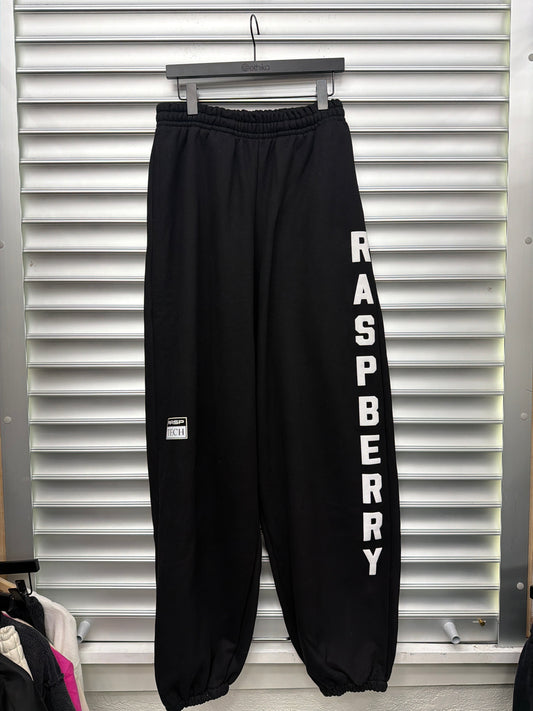 Raspberry Spellout Joggers - S**