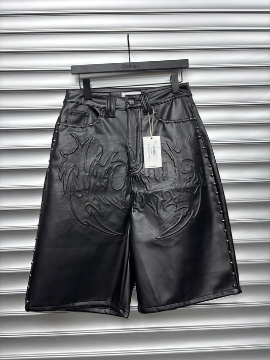 Vicaire Leather Shorts - 28