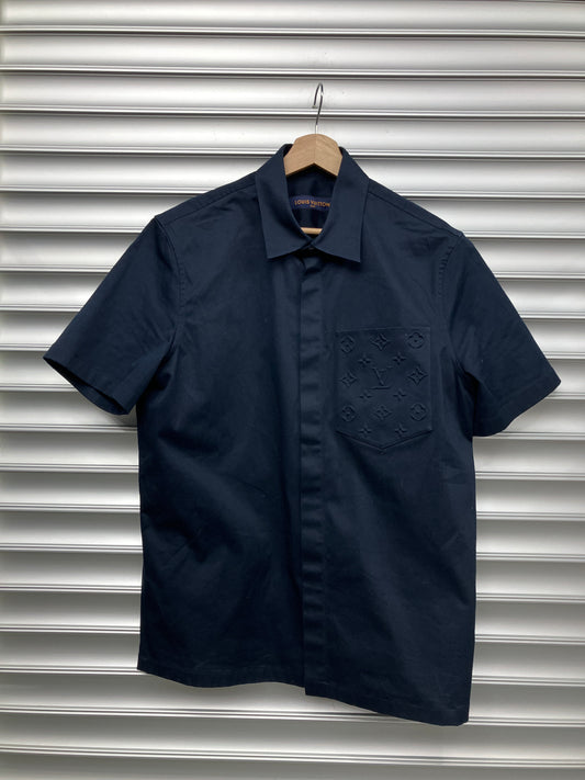 Louis Vuitton Navy Monogram Pocket Shirt - Small