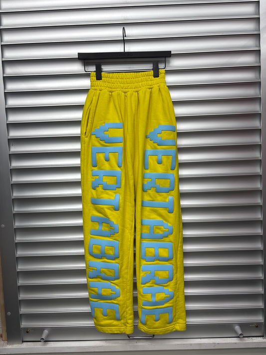 Vertabrae Yellow Double Knee Sweatpants - L