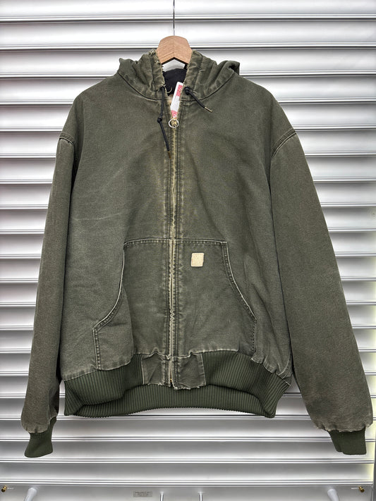 Green Carhartt Hooded Jacket - XL