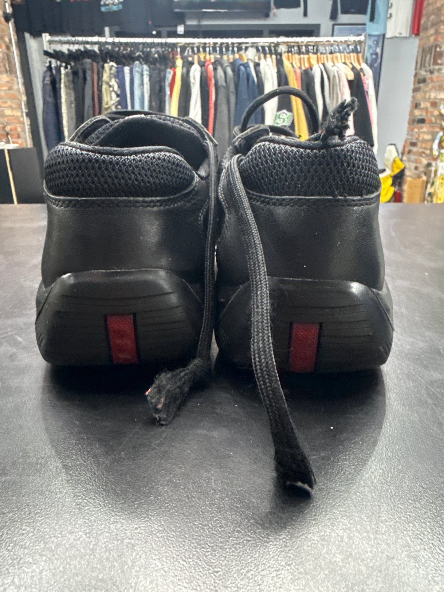 Prada American Cup Black Leather (U) - 8M (NB)