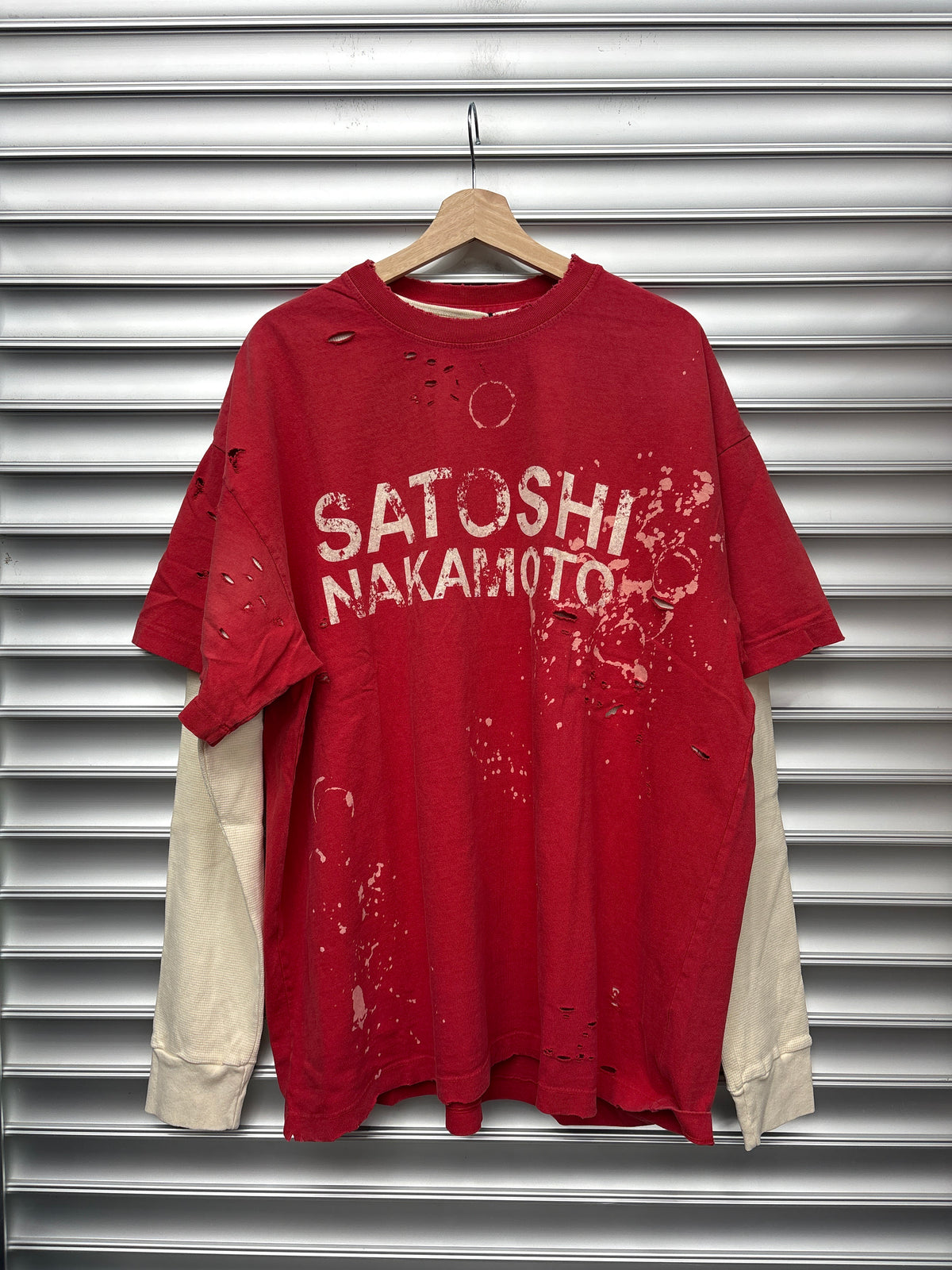 Satoshi Nakamoto Red Thermal Long Sleeve - XXL **