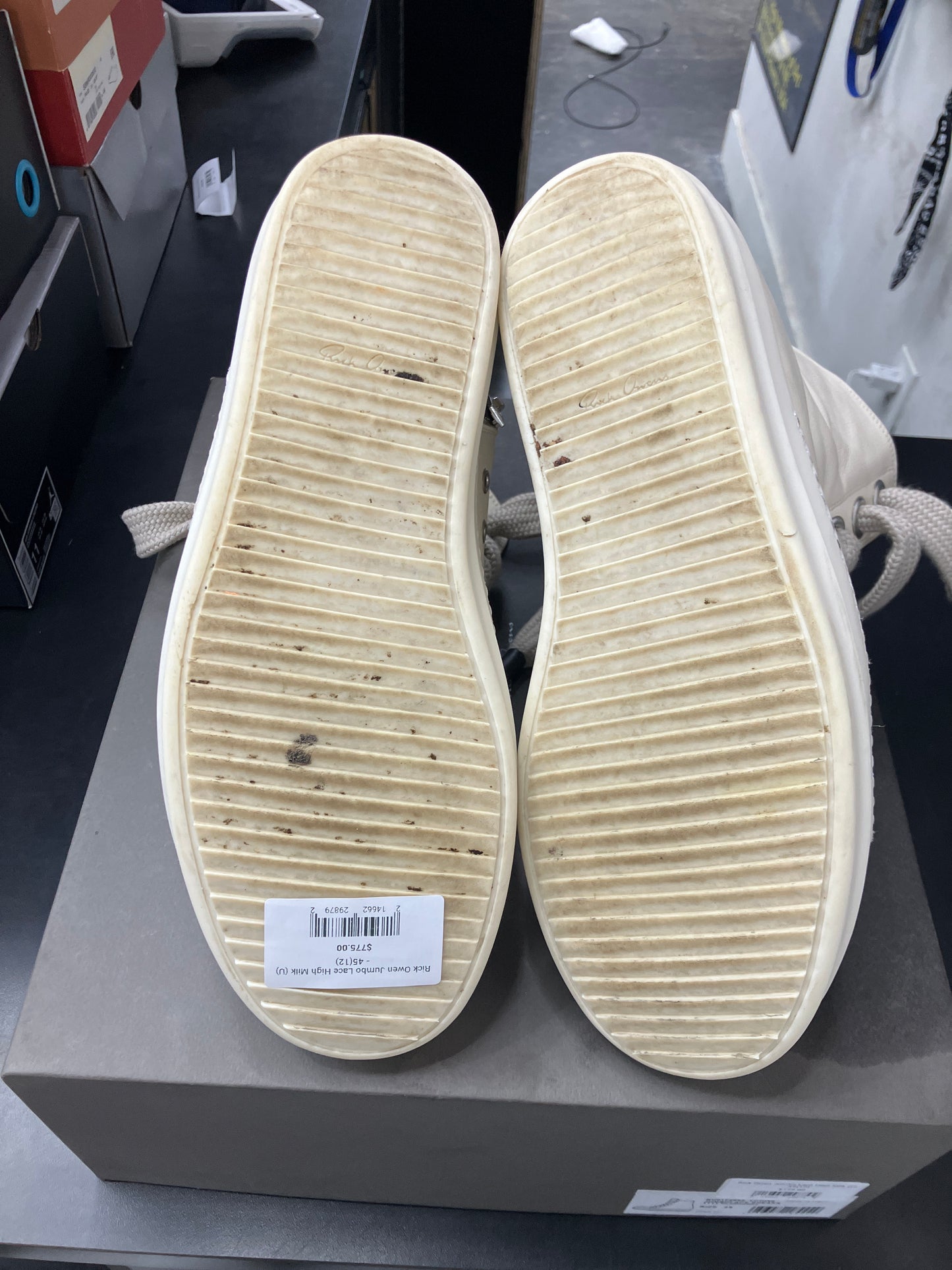 Rick Owen Jumbo Lace High Milk (U) - 45(12)